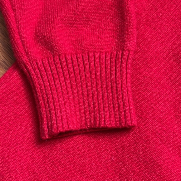 SMILING PINKER Sweater Red Button Down Cardigan Pearl Like Buttons Small - Picture 3 of 8